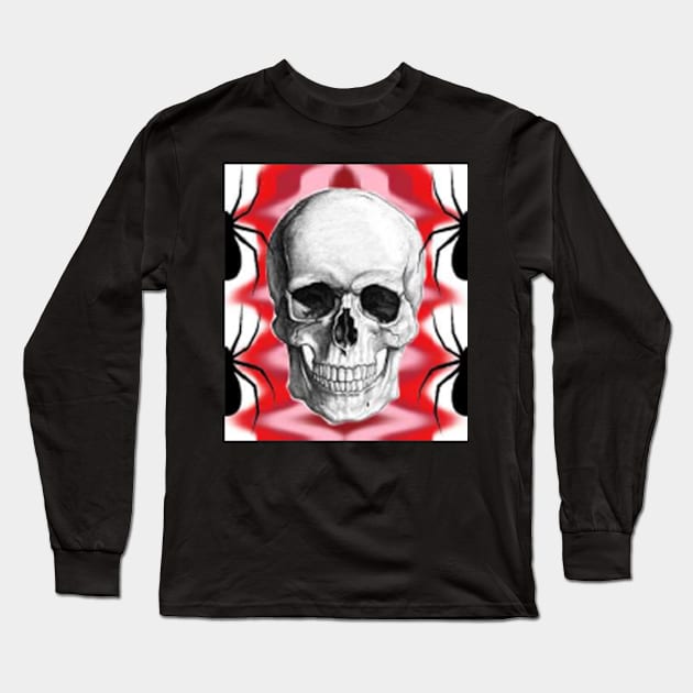 Skulls and Spiders Long Sleeve T-Shirt by MAMMAJAMMA